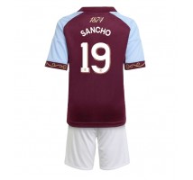 Aston Villa Jadon Sancho #19 Koszulka Podstawowa dzieci 2025-26 Krótki Rękaw (+ krótkie spodenki)
